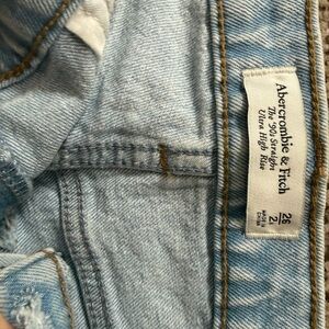 Abercrombie & Fitch 90’s Straight Ultra High Sky Blue Denim
